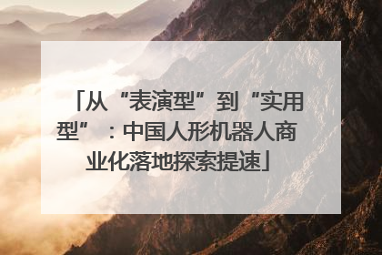 从“表演型”到“实用型”：中国人形机器人商业化落地探索提速