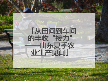 从田间到车间的丰收“接力”——山东夏季农业生产见闻