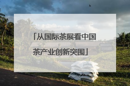 从国际茶展看中国茶产业创新突围