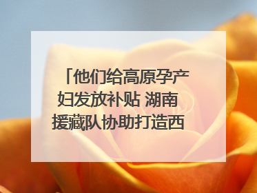 他们给高原孕产妇发放补贴 湖南援藏队协助打造西藏首家高原产儿协同中心