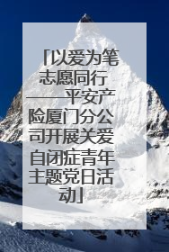以爱为笔 志愿同行——平安产险厦门分公司开展关爱自闭症青年主题党日活动
