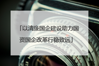 以清廉国企建设助力国资国企改革行稳致远