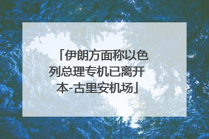 伊朗方面称以色列总理专机已离开本-古里安机场