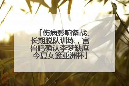 伤病影响备战、长期脱队训练，宫鲁鸣确认李梦缺席今夏女篮亚洲杯