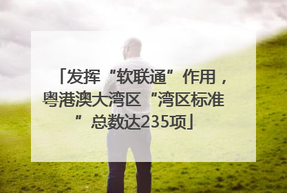 发挥“软联通”作用，粤港澳大湾区“湾区标准”总数达235项