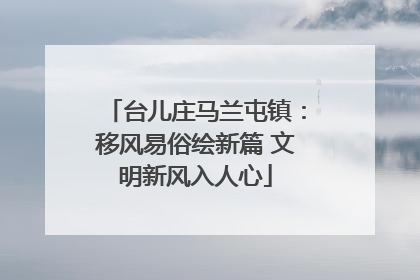 台儿庄马兰屯镇：移风易俗绘新篇 文明新风入人心