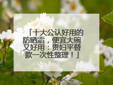 十大公认好用的防晒霜，便宜大碗又好用：贵妇平替款一次性整理！