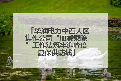 华润电力中西大区焦作公司“加减乘除”工作法筑牢迎峰度夏保供防线