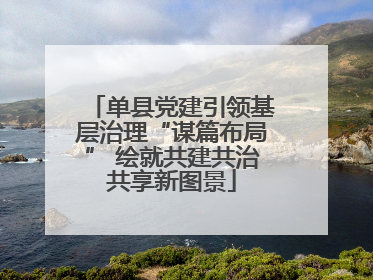 单县党建引领基层治理“谋篇布局” 绘就共建共治共享新图景