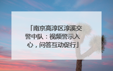 南京高淳区淳溪交警中队：视频警示入心，问答互动促行