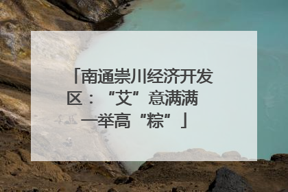 南通崇川经济开发区：“艾”意满满 一举高“粽”