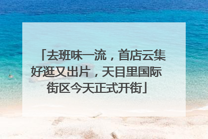 去班味一流，首店云集好逛又出片，天目里国际街区今天正式开街