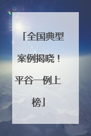 全国典型案例揭晓！平谷一例上榜