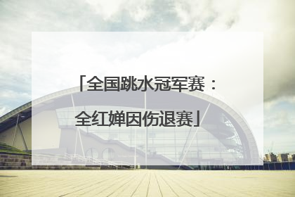 全国跳水冠军赛：全红婵因伤退赛
