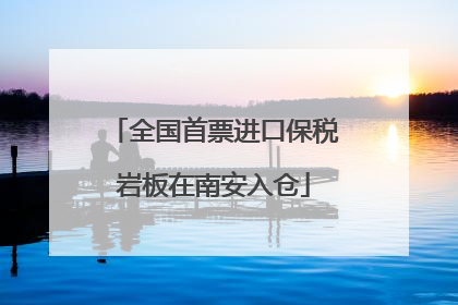 全国首票进口保税岩板在南安入仓