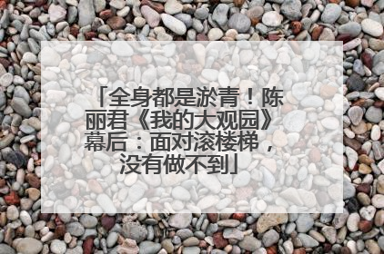 全身都是淤青！陈丽君《我的大观园》幕后：面对滚楼梯，没有做不到