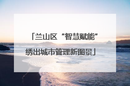 兰山区“智慧赋能”绣出城市管理新图景