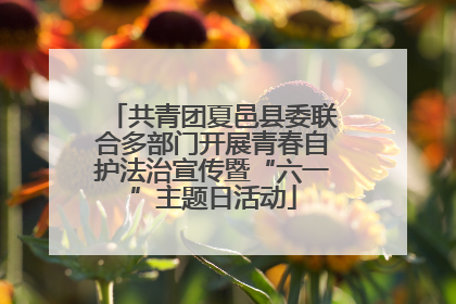 共青团夏邑县委联合多部门开展青春自护法治宣传暨“六一”主题日活动