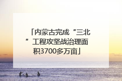 内蒙古完成“三北”工程攻坚战治理面积3700多万亩