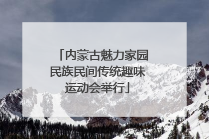 内蒙古魅力家园民族民间传统趣味运动会举行