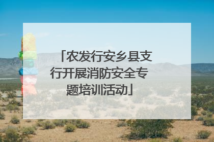 农发行安乡县支行开展消防安全专题培训活动