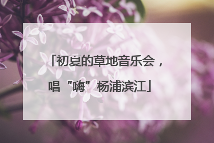 初夏的草地音乐会，唱“嗨”杨浦滨江