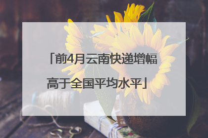 前4月云南快递增幅高于全国平均水平