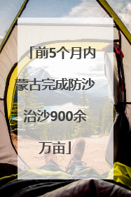 前5个月内蒙古完成防沙治沙900余万亩