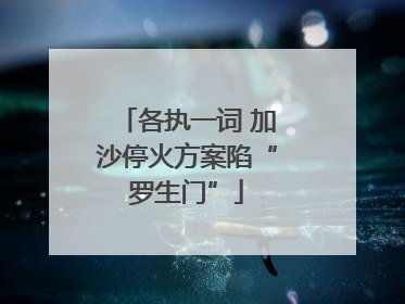 各执一词 加沙停火方案陷“罗生门”