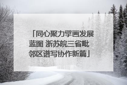 同心聚力擘画发展蓝图 浙苏皖三省毗邻区谱写协作新篇