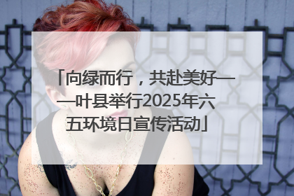 向绿而行，共赴美好——叶县举行2025年六五环境日宣传活动