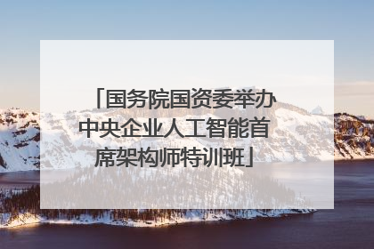 国务院国资委举办中央企业人工智能首席架构师特训班