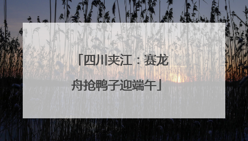 四川夹江：赛龙舟抢鸭子迎端午