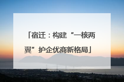 宿迁：构建“一核两翼”护企优商新格局