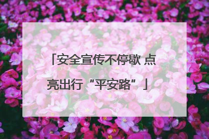 安全宣传不停歇 点亮出行“平安路”