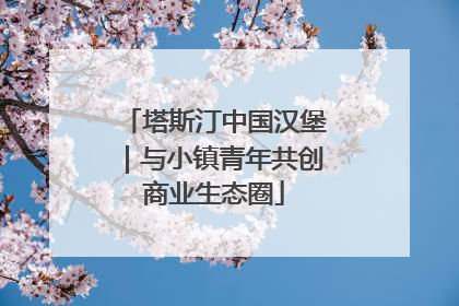 塔斯汀中国汉堡｜与小镇青年共创商业生态圈