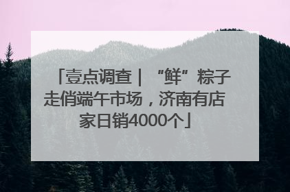 壹点调查｜“鲜”粽子走俏端午市场，济南有店家日销4000个