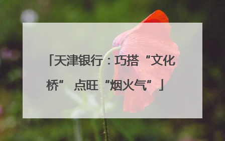 天津银行：巧搭“文化桥” 点旺“烟火气”