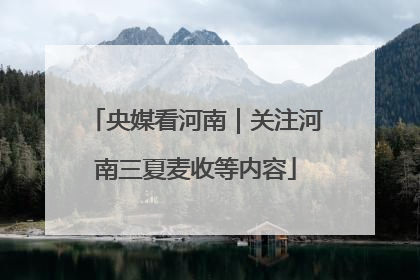 央媒看河南｜关注河南三夏麦收等内容