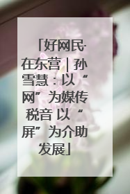 好网民·在东营｜孙雪慧：以“网”为媒传税音 以“屏”为介助发展