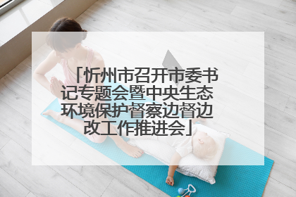 忻州市召开市委书记专题会暨中央生态环境保护督察边督边改工作推进会