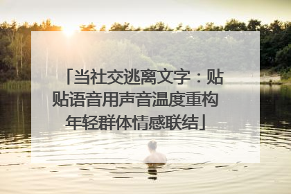 当社交逃离文字：贴贴语音用声音温度重构年轻群体情感联结
