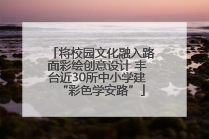 将校园文化融入路面彩绘创意设计 丰台近30所中小学建“彩色学安路”