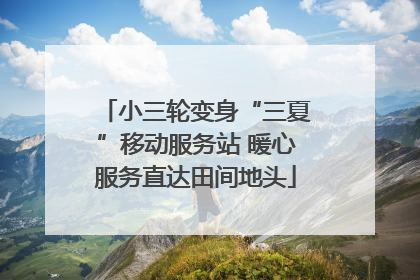 小三轮变身“三夏”移动服务站 暖心服务直达田间地头