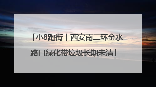 小8跑街丨西安南二环金水路口绿化带垃圾长期未清