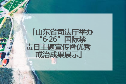 山东省司法厅举办“6·26”国际禁毒日主题宣传暨优秀戒治成果展示
