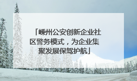 嵊州公安创新企业社区警务模式，为企业集聚发展保驾护航
