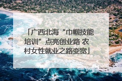 广西北海“巾帼技能培训”点亮创业路 农村女性就业之路变宽