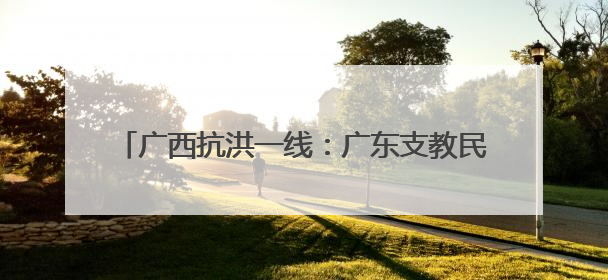 广西抗洪一线：广东支教民警退票留在广西抗洪救灾