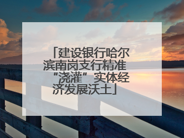 建设银行哈尔滨南岗支行精准“浇灌”实体经济发展沃土